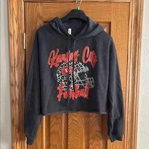 Bella Canvas Charcoal Gray Kansas City Football Hoodie